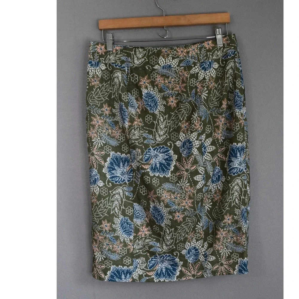 RipSkirt Hawaii Wrap Skirt Medium 3 Olive Green Floral Batik Quick Dry Women